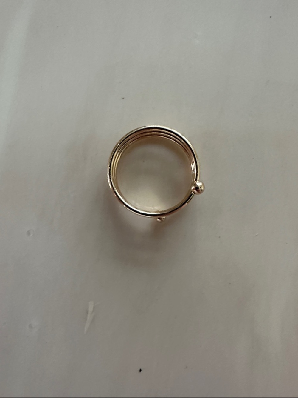 Gold cool ring for women